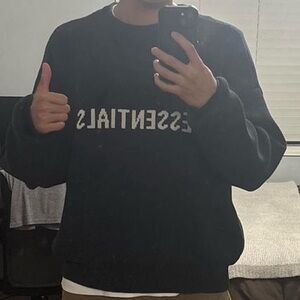 Essentials Fear of God FOG Black knit Sweater for Men